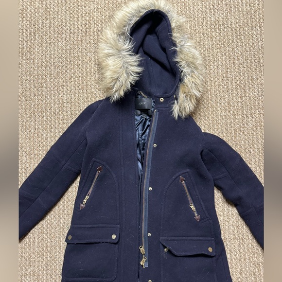 Jcrew New chateau parka in Italian stadium-cloth with hood - size 00 - Picture 1 of 3
